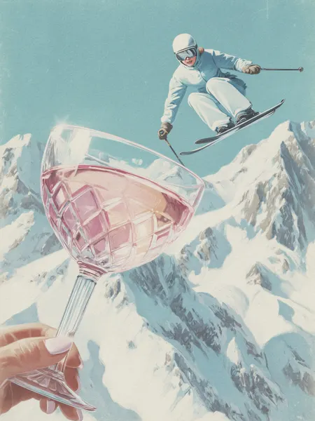 Alpine Skiing Pink Drink by Andreas Magnusson
