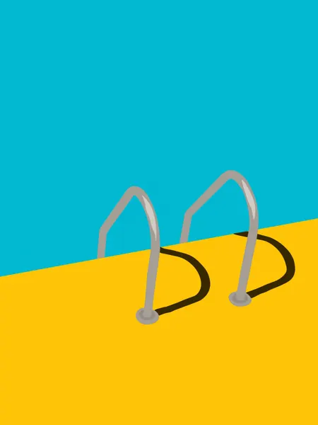 Bright Pool Ladder by Elizabeth C