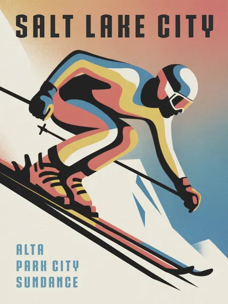 Retro Salt Lake Ski by Andreas Magnusson