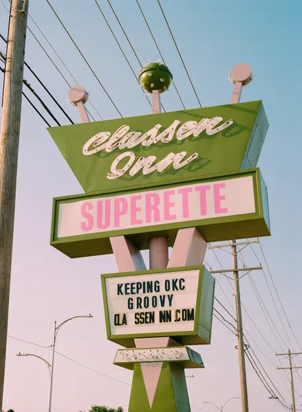 Groovy Roadside Motel Sign by Bethany Young