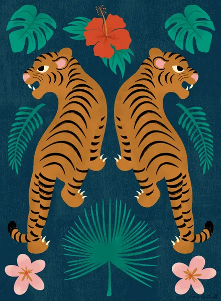 Jungle Tigers 2 by Carrie Cantwell