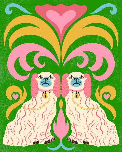 Staffordshire Dogs by Carrie Cantwell