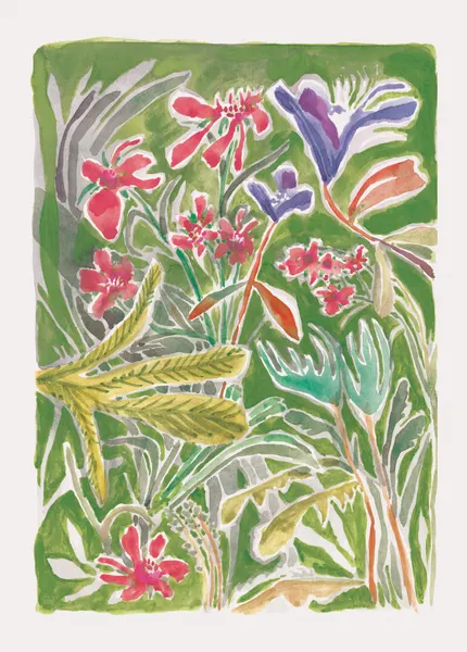 Vibrant Wild Garden by Catalina Somolinos