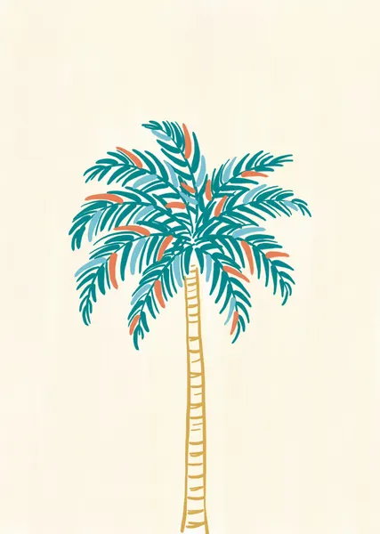 Colorful Palm Tree by Rio Soléy