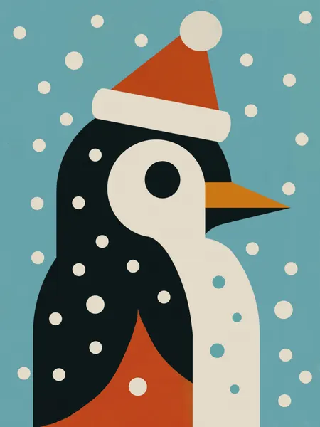 Cute Christmas Penguin by Little Dean