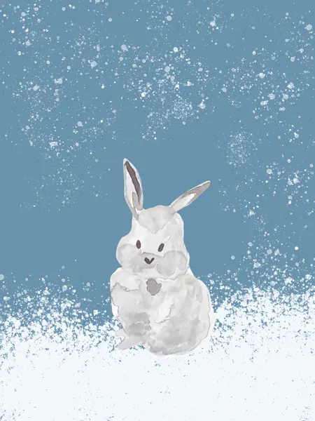 Winter Snow Bunny by Elizabeth C