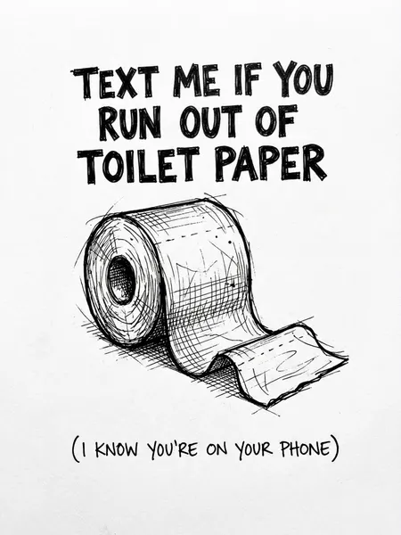 Text Me Toilet Paper by Andreas Magnusson