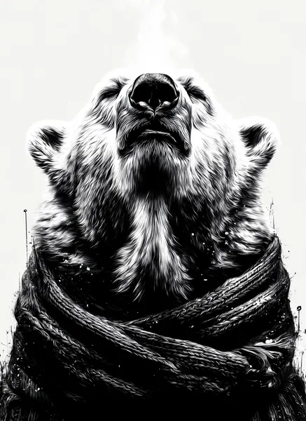 Serene Polar Bear by Justyna Jaszke