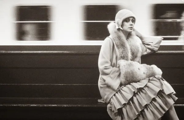 Pensive Flapper Train Station by Angelika Vogel