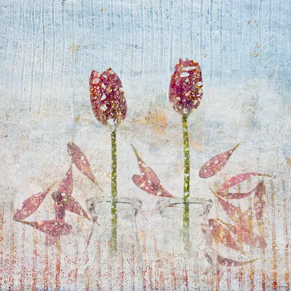 Purple Tulips Still Life by Liesbeth van Asselt