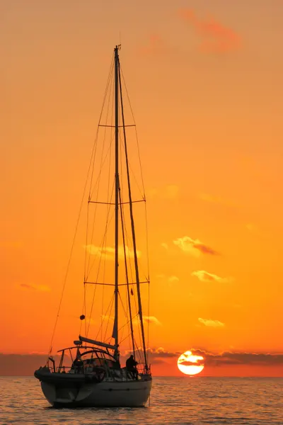 Sailboat Golden Sunset by ADRIAN TUDOSE