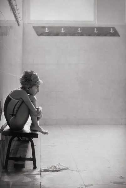 Pensive Young Swimmer by Svetlana Bekyarova