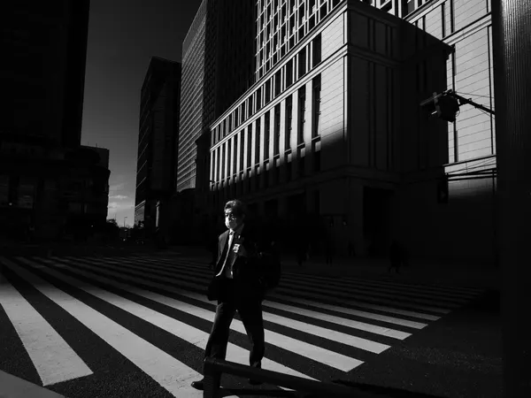 Masked Man Urban Walk by Yasuhiro Takachi