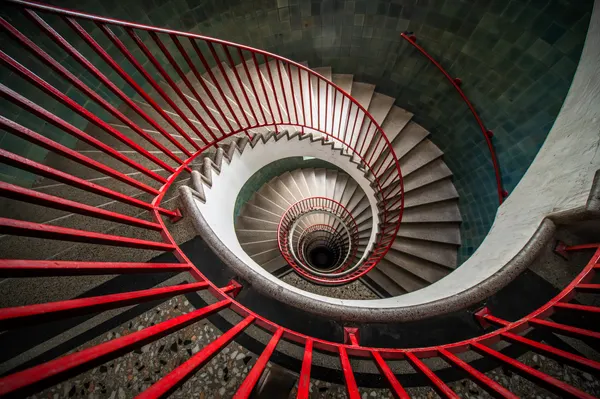 Winding Red Staircase by Joško Šimic
