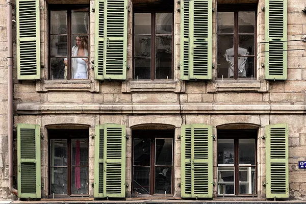 Woman In Green Shutters by Jois Domont ( J.L.G.)