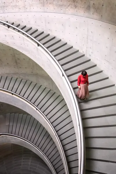 Woman On Spiral Staircase by Jiahong Zeng