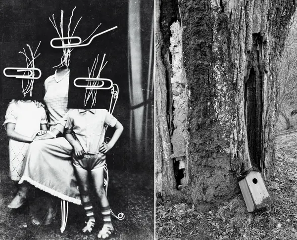 Conceptual Family Diptych by Ingrida Urbonavičienė