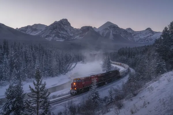 Winter Train Journey by Steve Zhang