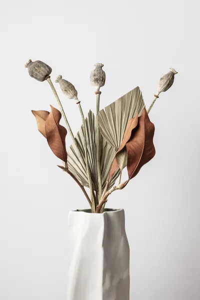 Earthy Poppy Pods Vase by Pictufy Studio III