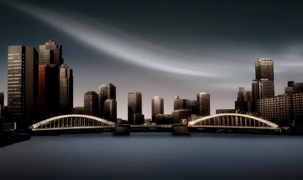 Dark City Skyline by Amatou T