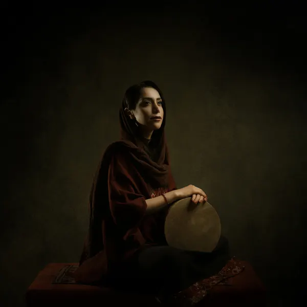 Pensive Drum Musician by Moein Hasheminasab