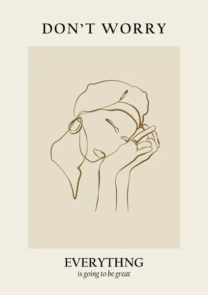 Modern line portrait by NKTN