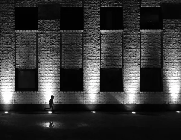 Running Child Silhouette by Huib Limberg