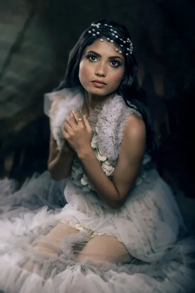 Dreamy Woman in Pearls by Prithul Das