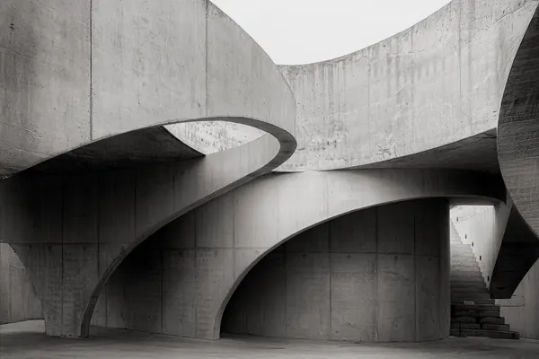 Brutalist Concrete Curves by Liliane Lathouwers