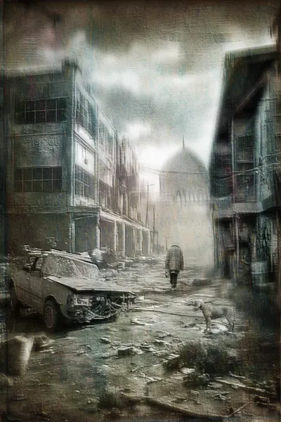 Dystopian City Street by Amer Jassim