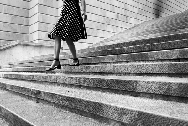 Woman on Stone Steps by Milena Seita