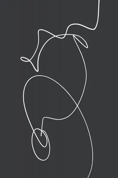 White Squiggle On A Dark Background by uplusmestudio