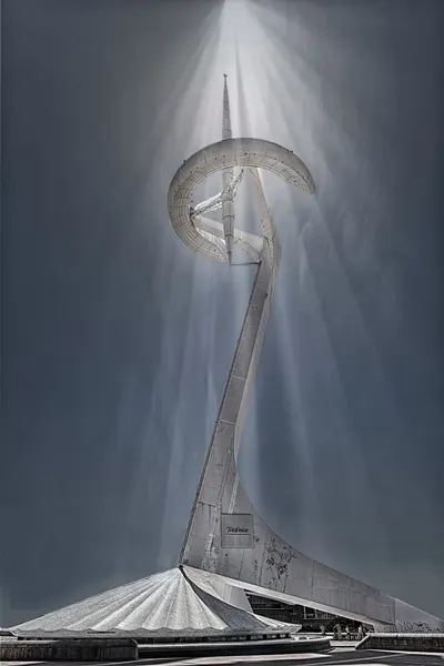 Modern Tower Light Rays by Anette Ohlendorf