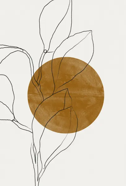 Earthy Line Leaves by THE MIUUS STUDIO
