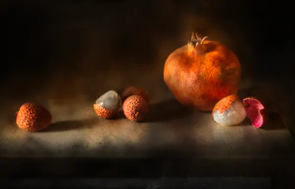 Warm Pomegranate Lychees by Elisabeth van Helden