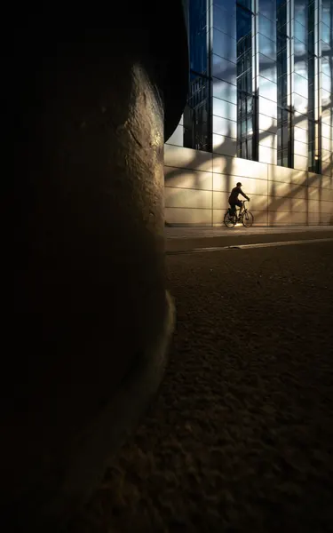 City Cyclist Silhouette by Selaru Ovidiu