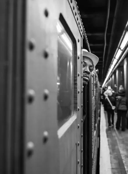 Subway Window Gaze by Tong Zhang
