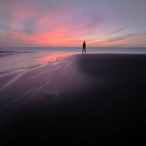 Beach Silhouette Sunset by Marco Faria