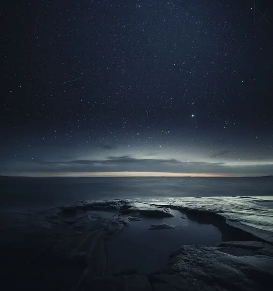 Starry Night Ocean by Mika Suutari