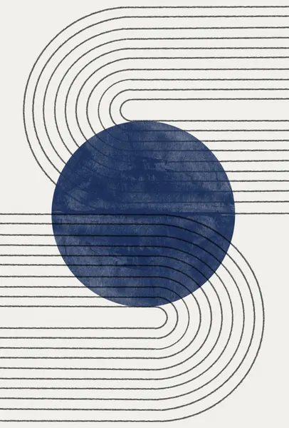 Blue Eclipse Lines by THE MIUUS STUDIO