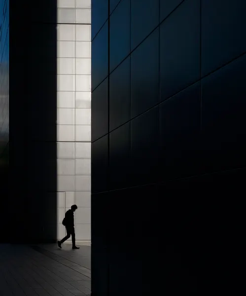 Man Walking in Shadow by Yasuhiro Takachi