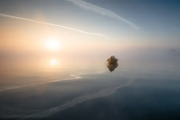 Misty Morning Boat by Marco Faria
