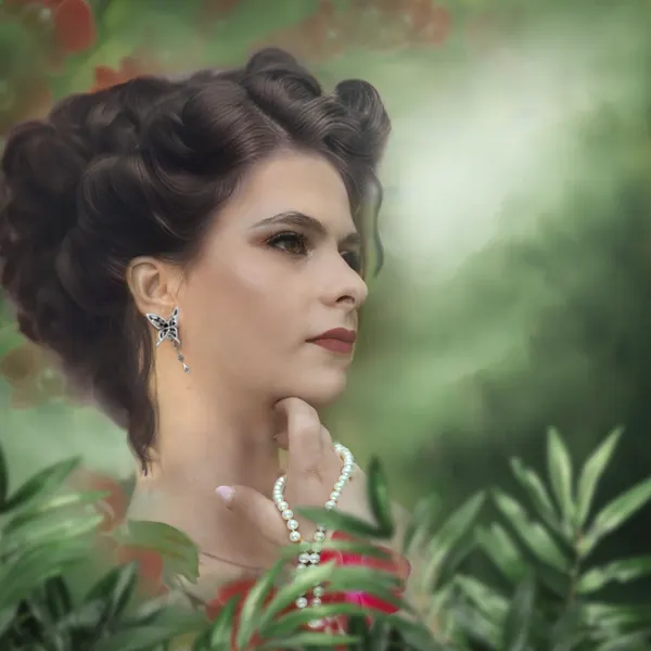 Pensive Garden Portrait by Ewa Całkosińska-Kajzer