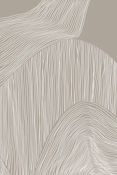 Minimalist Beige Waves by Melloi Art Prints