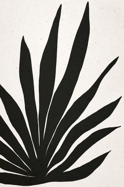 Abstract Black Leaves by uplusmestudio