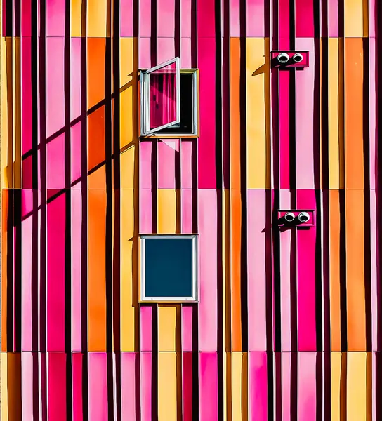 Vibrant Striped Facade by Arnon Orbach