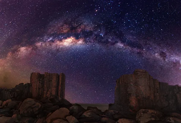 Milky Way Rock Formations by Wolongshan