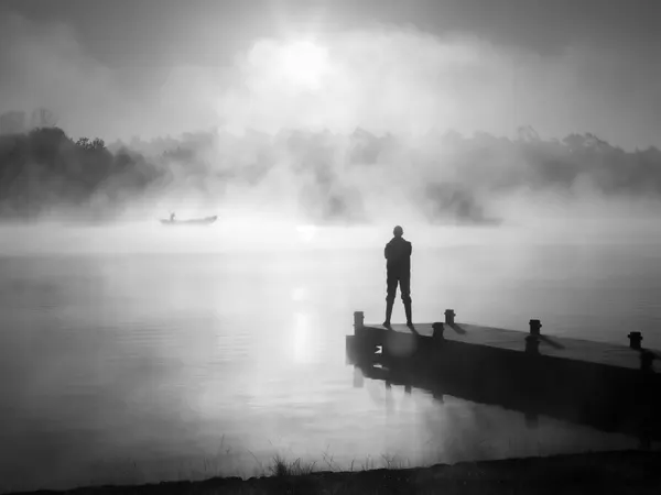 Misty Morning Dock by Marco Faria