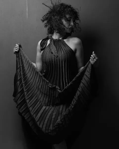 Elegant Pleated Portrait by Shizuo Shiki