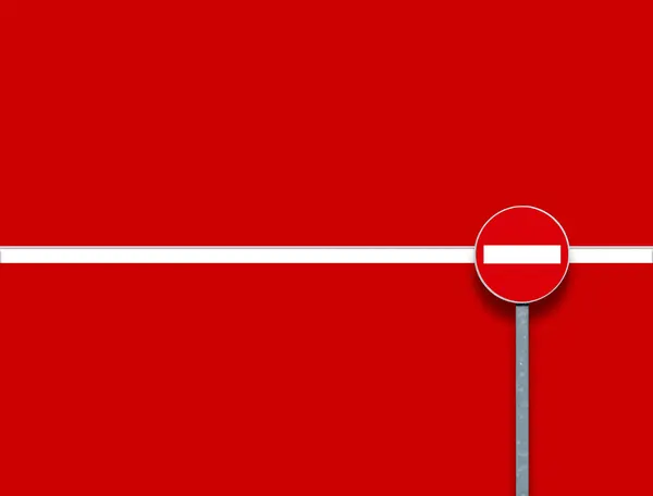 No Entry Red Line by Alfonso Novillo